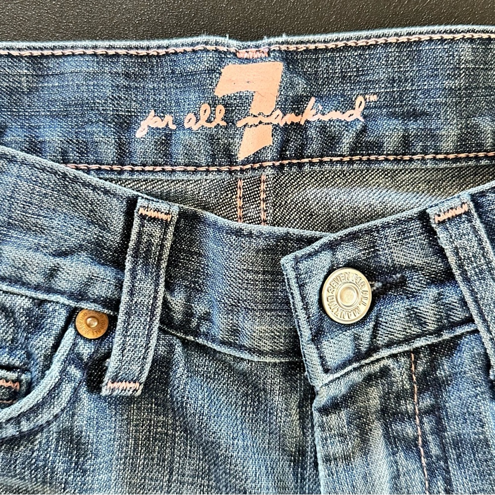 7 For All Man Kind Dojo Stovepipe cropped jeans size 26